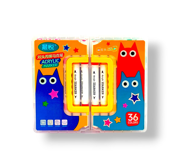 Маркеры акрил двухсторонние 36 цв 6628-36