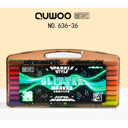 Маркеры с блестком 36 цв 636-36