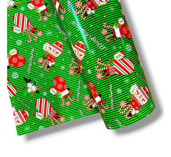 Упаковочная бумага  НОВОГОДНЯЯ   (100см x 140см)