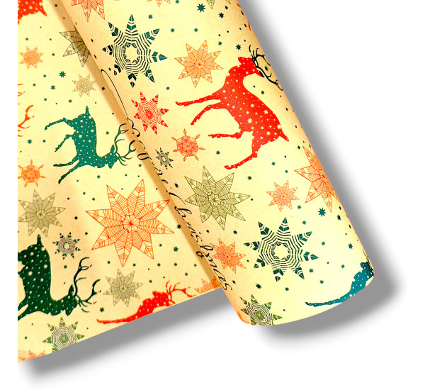 Упаковочная бумага  НОВОГОДНЯЯ   (100см x 140см)