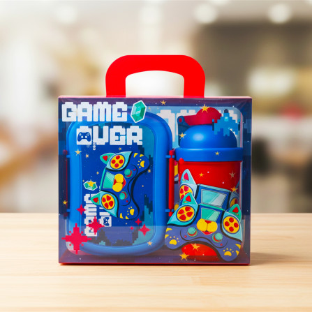 Бутылка для воды+ланчик Game Over 2035