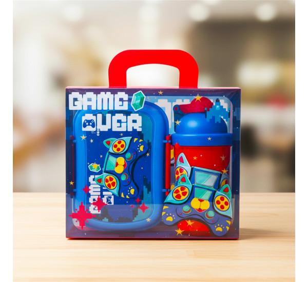 Бутылка для воды+ланчик Game Over 2035