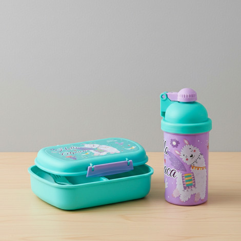Бутылка для воды+ланчик Hello Alpaca 2035