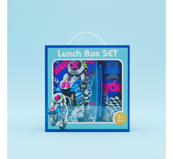 Бутылка для воды+ланчик Motorcycle Boy 2051