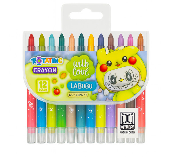 Карандаши восковые 12 цв 1002K-12