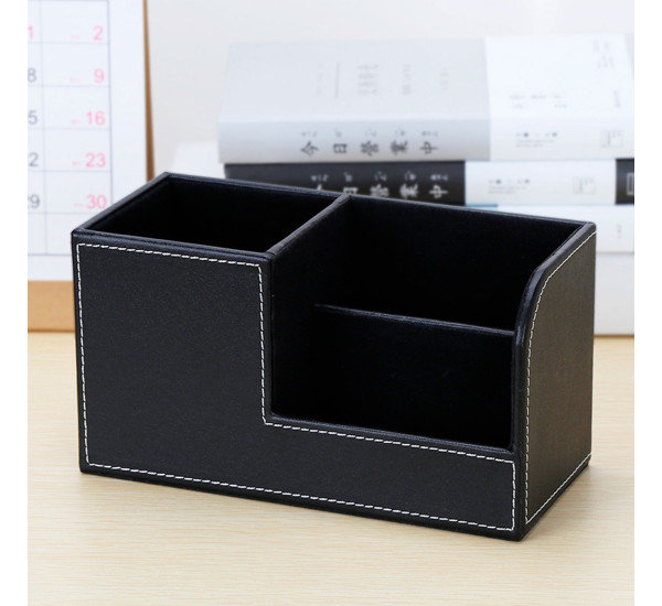 Подставка для ручек кожзам 5033