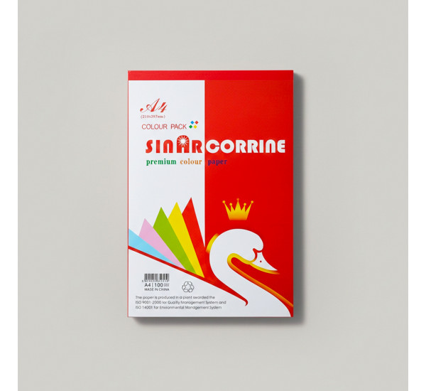 Бумага А-4  80 гр красная 100 л. Sinar