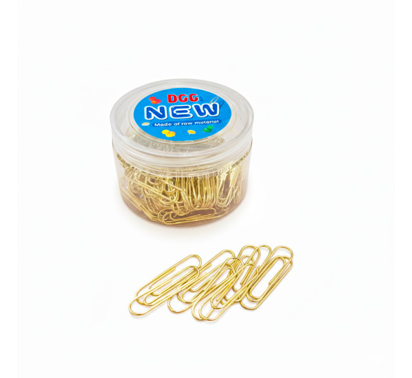 Скрепки 28 мм золотистые 100 шт