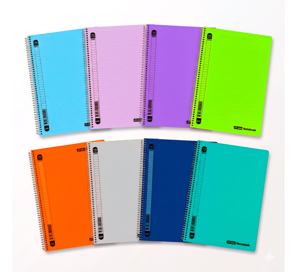 Тетрадь А-4 120 л линия пластиковая обложка Ve-gam