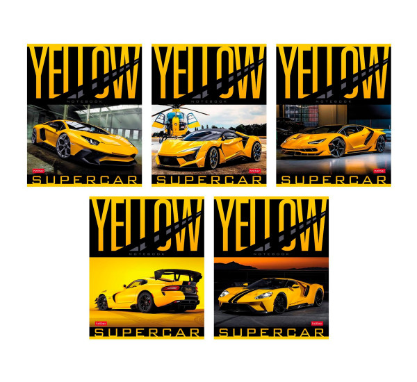 Тетрадь 48л А5ф клетка Жёлтый суперкар