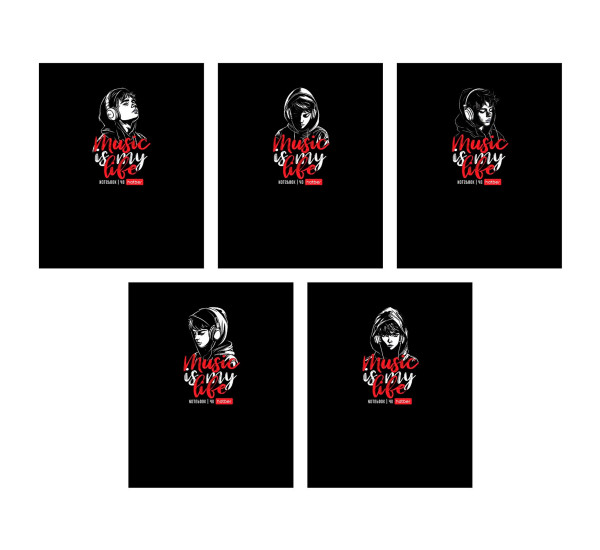 Тетрадь 48л А5ф клетка Музыка — моя жизнь