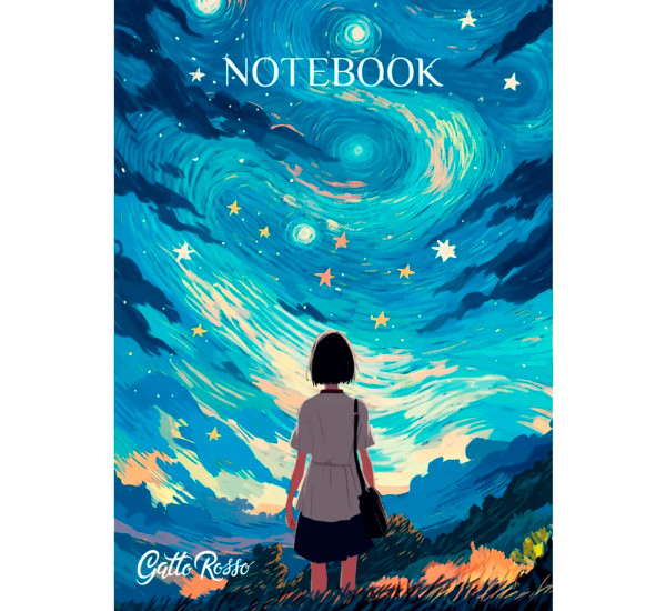 Gatto Rosso. Блокнот в линию Звёздный Notebook. ЗАГАДАЙ ЖЕЛАНИЕ