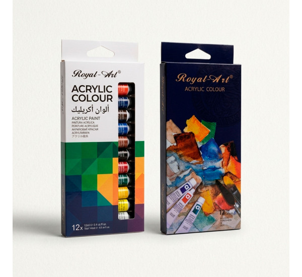 Акриловые краски 12 цв 12мл Royal-Art RA-1212