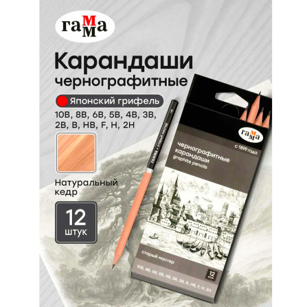 Карандаши чернографитные 130422 Гамма