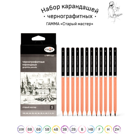Карандаши чернографитные 130422 Гамма