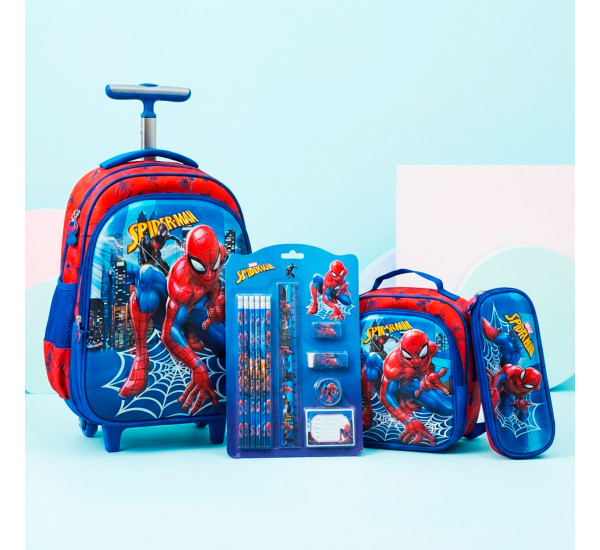 *Рюкзак школьный на колесиках 4в1 YH2B Spider-Man  большой