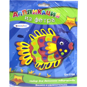 Аппликация из фетра Рыбка 7759