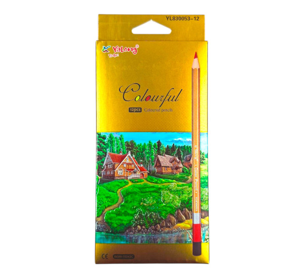 Карандаши цветные 12 цв. YL830053 (Yalong)